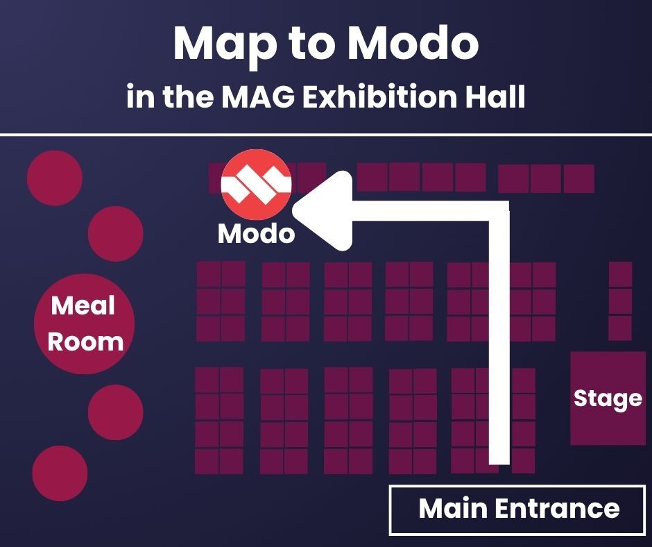 Map to Modo in the MAG Exhibition Hall